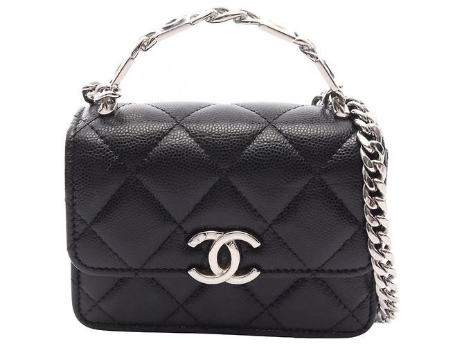 Bolsa de Ombro 2-Way Chanel Matelassé Preto