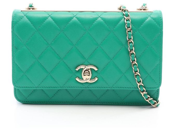 Borsa a tracolla Chanel Trendy CC Matelassé Verde