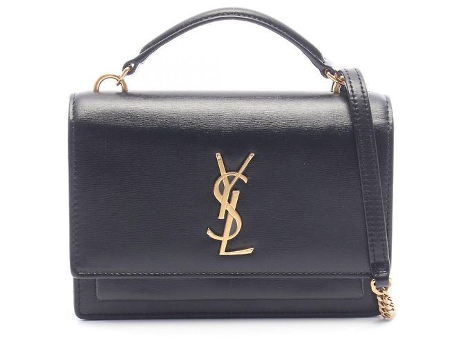 Borsa a tracolla in pelle nera Yves Saint Laurent Nero