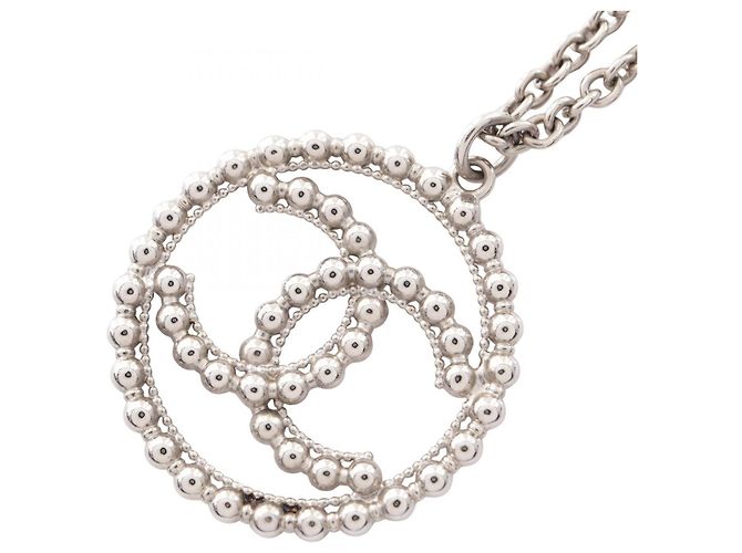 Collar Chanel C22C Coco Mark Plata