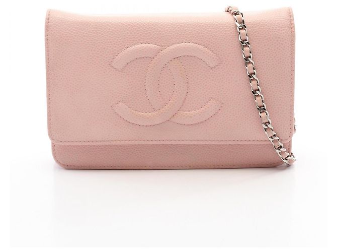 Bolsa de Ombro Chanel Coco Mark Rosa