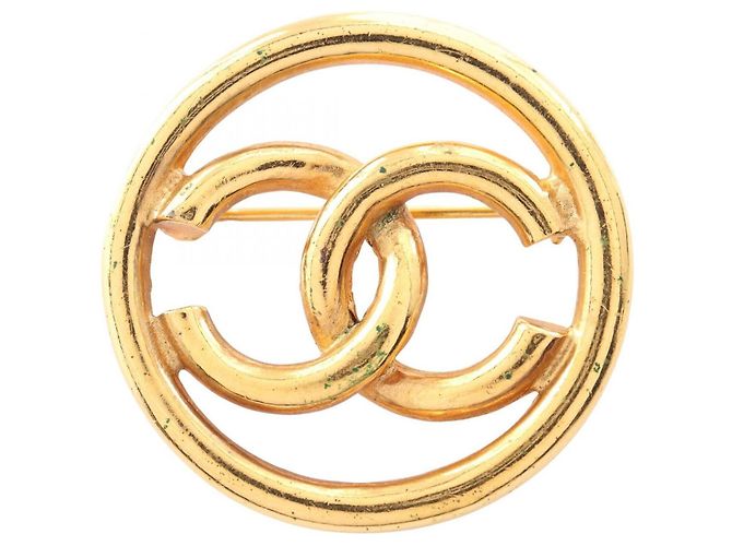 Classique Broche Chanel Vintage Coco Mark Doré