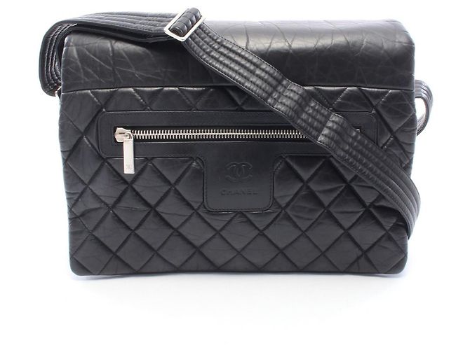 Bolsa Messenger Chanel Coco Cocoon Preto
