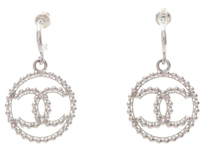 Orecchini a goccia Chanel Coco Mark C22C Silver Argento