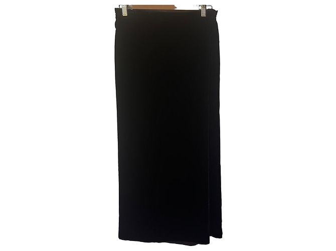 Autre Marque Saia longa de veludo preto