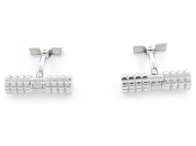 Boutons de manchette Louis Vuitton M66358 Marron Argenté