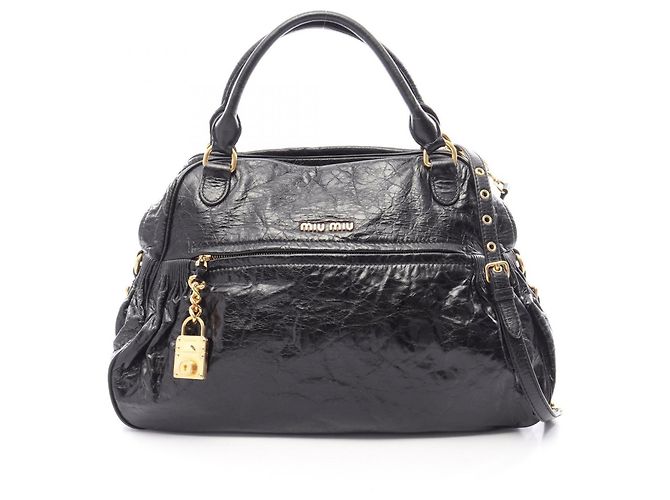 Borsa 2-Way Miu Miu in pelle nera Nero