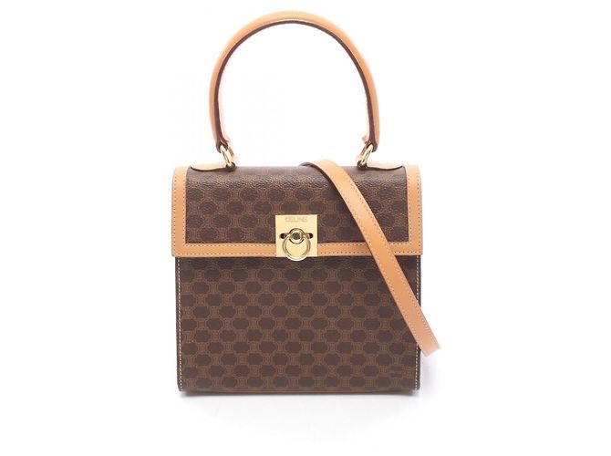 Céline Celine Macadam 2-Way Handtasche Braun