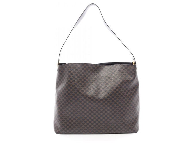 Céline Celine Macadam Schultertasche Braun Schwarz