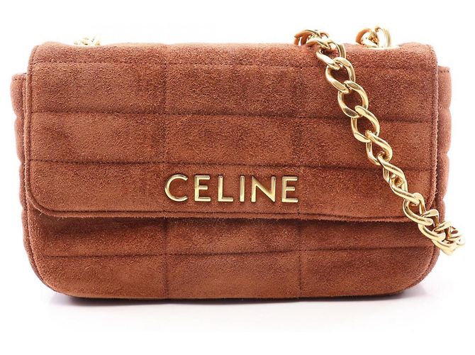 Céline Sac à épaule Celine Monochrome Marron