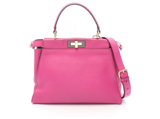 Sac à main 2-Way Fendi Peekaboo Regular Rose