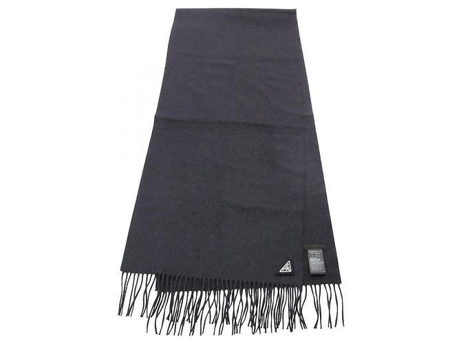 Bufanda Prada Logo Triangle Negro