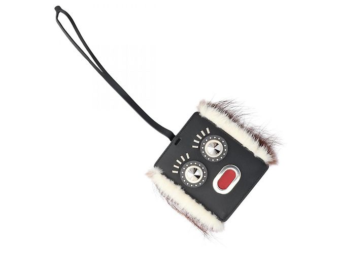 Fendi Monster Pass Case Charm Accessory Black Multiple colors