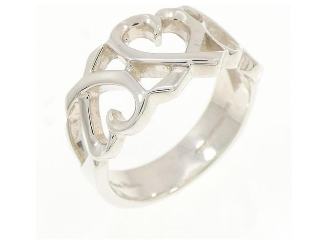 Autre Marque Anello Tiffany Triple Loving Heart Argento