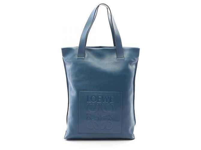 Loewe Anagram Shopper Tote Bag Blue