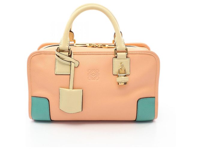 Bolsa Loewe Amazona 28 Rosa Verde Amarelo