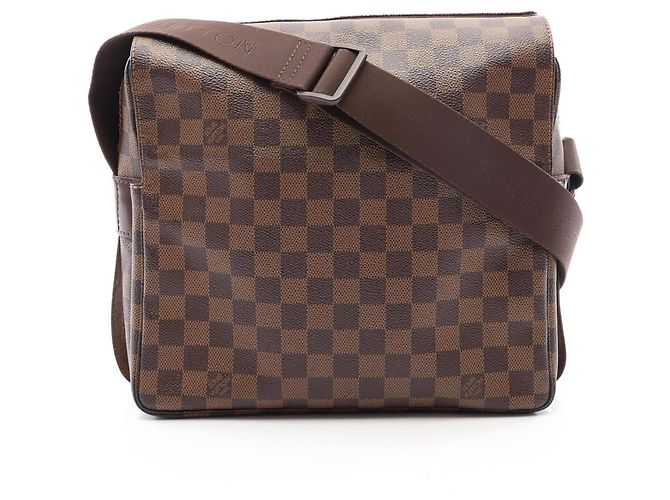 Bolsa de Ombro Louis Vuitton Naviglio Damier Ebene Marrom