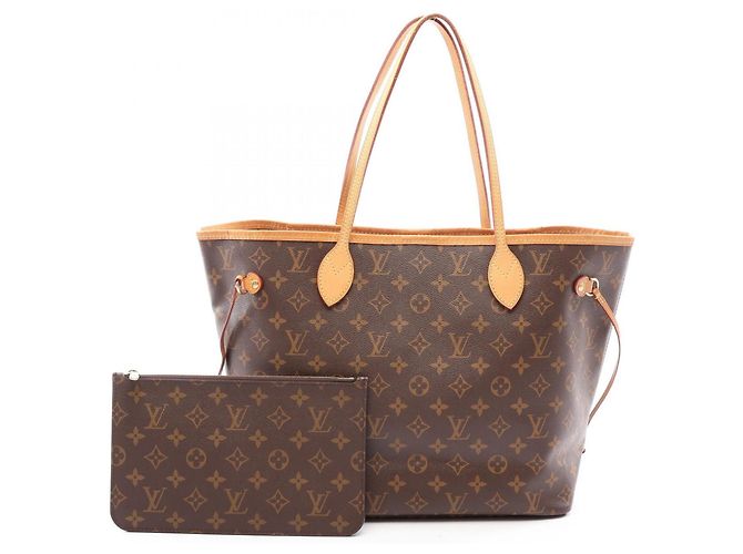 Borsa Tote Louis Vuitton Neverfull MM Monogram Marrone