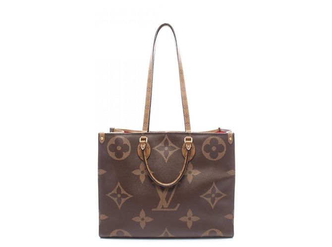 Borsa Tote Louis Vuitton OnTheGo GM Marrone Beige Monogramma
