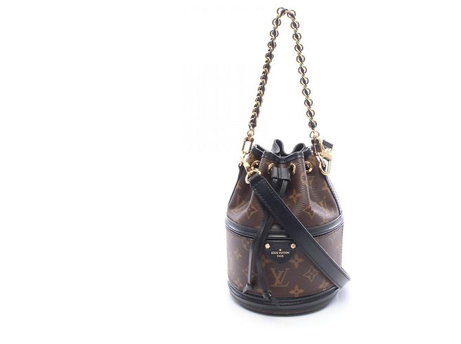 Sac à main Louis Vuitton Canoe Marron Noir Monogramme