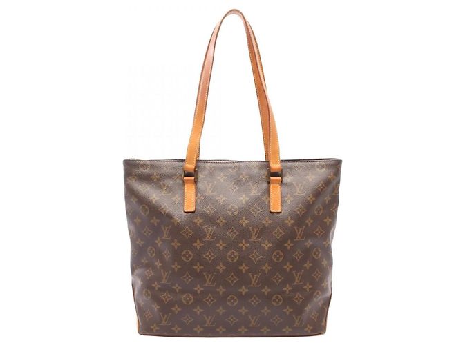 Louis Vuitton Cabas Mezzo Monogram Tote Bag Brown