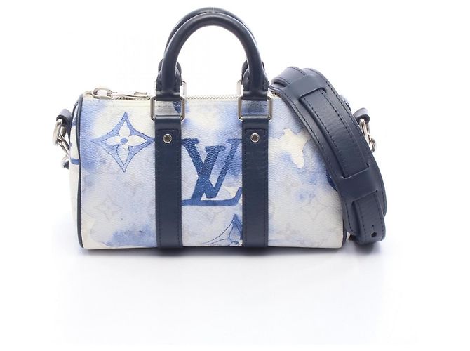 Sac à main 2-en-1 Louis Vuitton Keepall XS Blanc Multicolore Bleu Marine