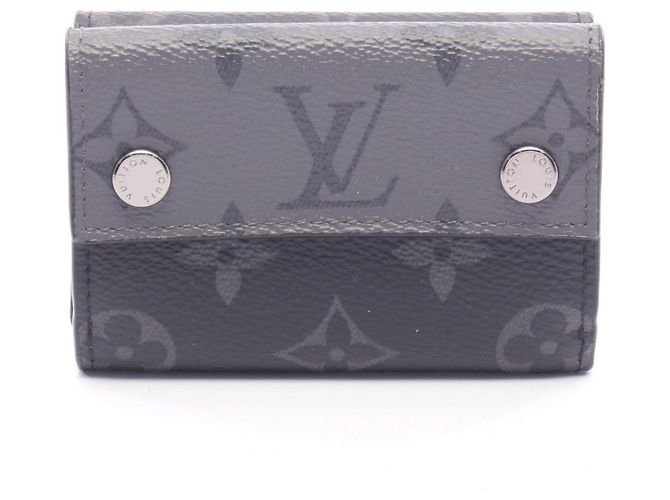 Cartera compacta Louis Vuitton Discovery Castaño Negro Monograma