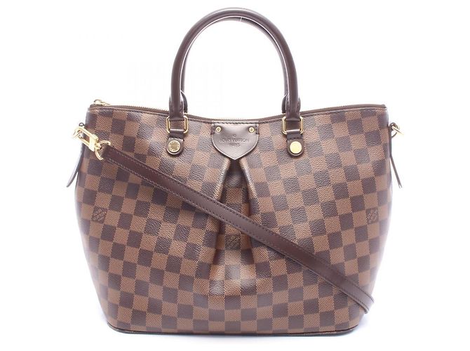 Bolsa Louis Vuitton Siena PM Damier Ebene Marrom