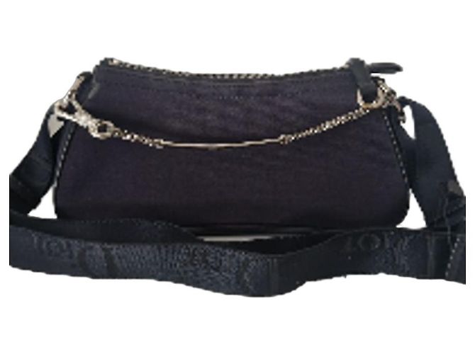 Borsa a tracolla Dior in tela nera