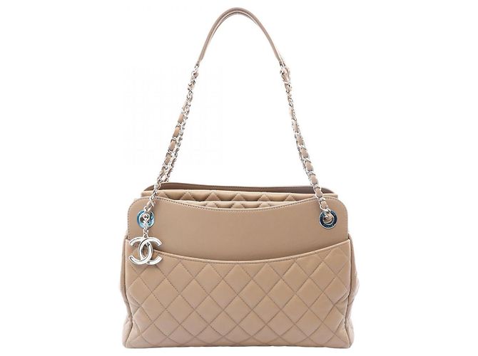 Sac cabas Chanel Matelassé Beige
