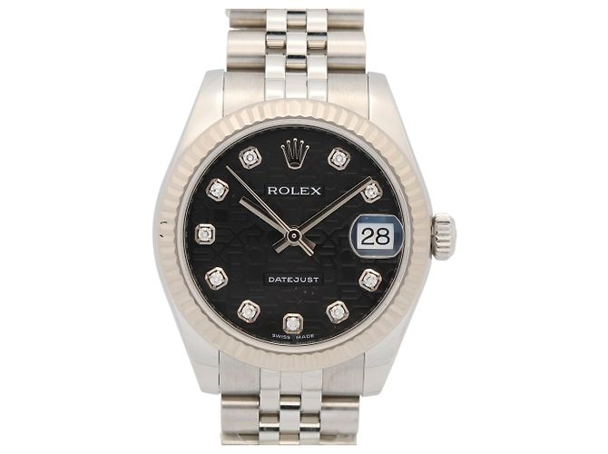Montre Rolex Datejust pour femme avec cadran noir