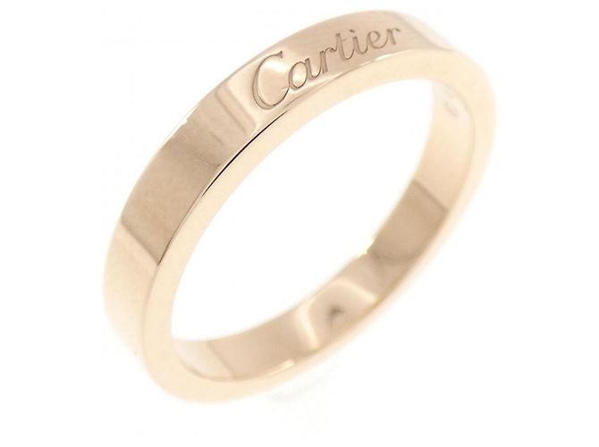 Cartier C de Wedding Ring in Pink Gold Golden