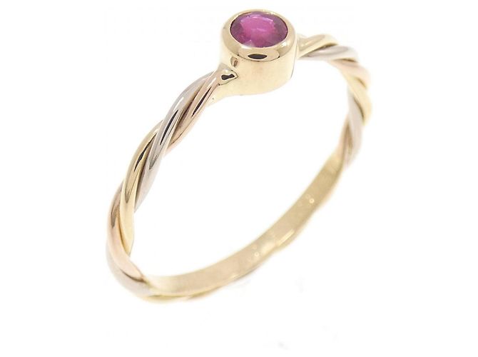 Anello Cartier Three Gold Twist D'oro