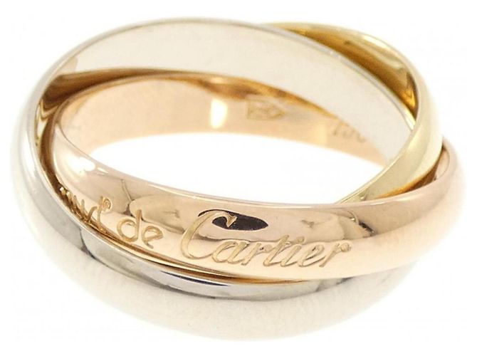 Anello Cartier Trinity in oro bianco rosa e giallo D'oro