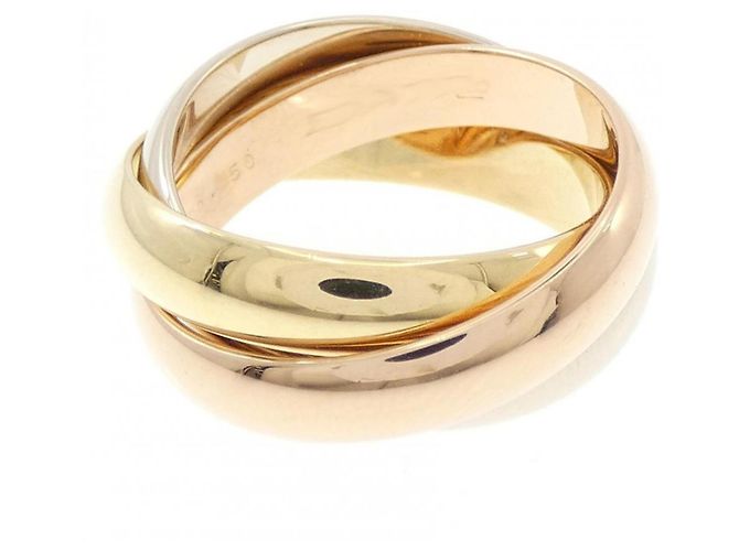 Anello Cartier Trinity in oro bianco rosa e giallo D'oro