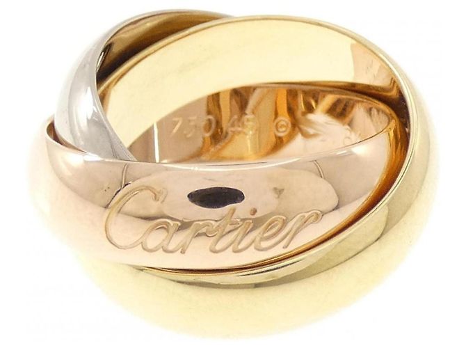 Anello Cartier Trinity in oro rosa bianco e giallo D'oro