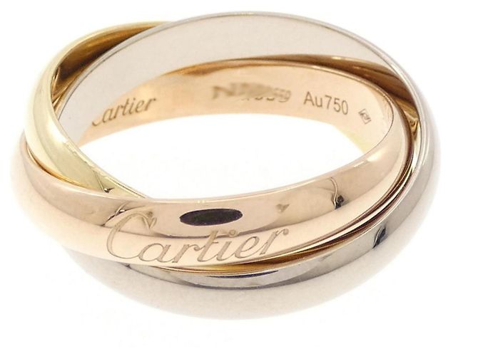 Anello Cartier Trinity in oro rosa bianco e giallo D'oro