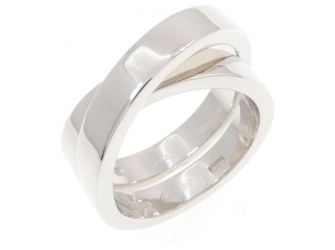 Cartier Paris 18K White Gold Band Ring Golden