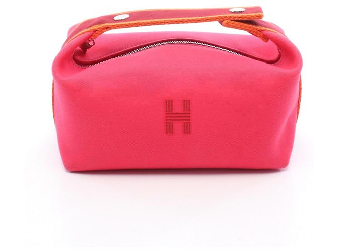 Hermès Bolso Hermes Bride à Bracque PM Rosa Naranja Burdeos