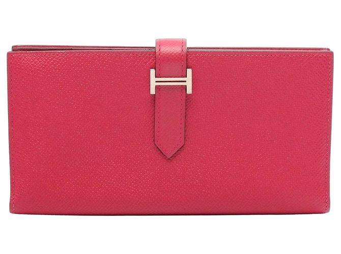 Hermès Portefeuille long bi-fold Hermes Bearn Soufflé Rose