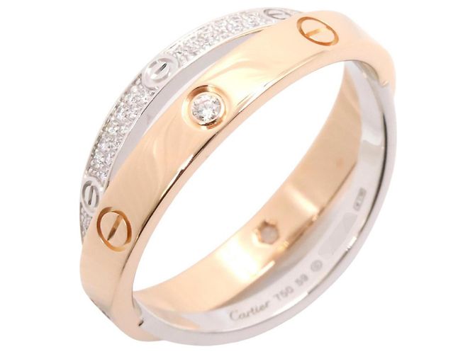 Bague Cartier B-Love Diamants Argenté Doré