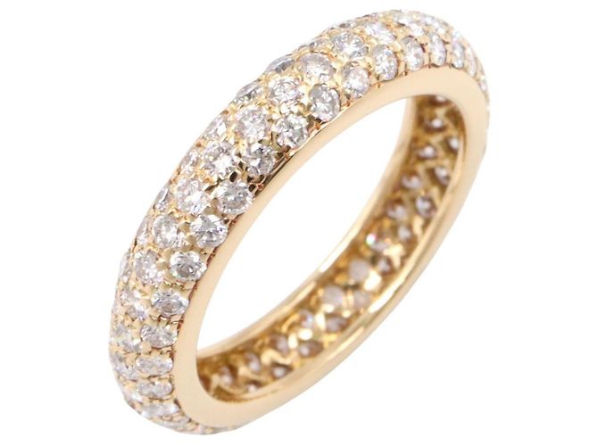 Cartier Pave Diamond Band Ring Golden