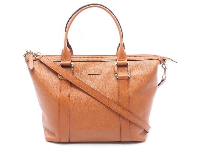 Sac cabas 2-Way en cuir marron Gucci