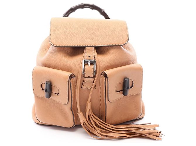 Sac à dos/Sac à main Gucci Bamboo Beige