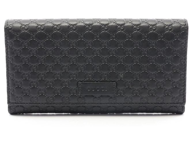 Gucci Microguccissima Bi-fold Long Wallet Black