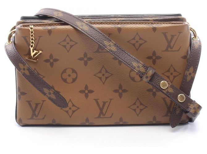 Louis Vuitton Pochette LV 3 Shoulder Bag Marron Noir
