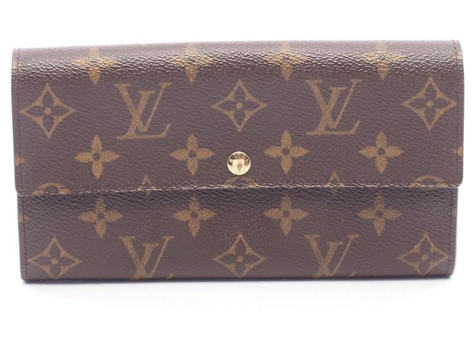 Portafoglio lungo bi-fold Monogram Louis Vuitton Marrone
