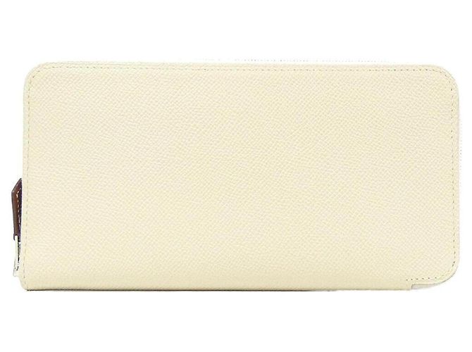 Hermès Cartera de seda Hermes EN LIBERTE Blanco