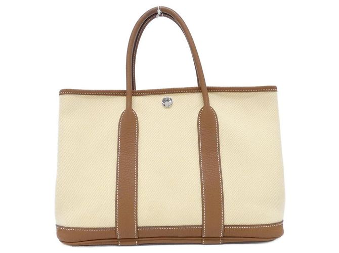 Hermès Sac à main Hermes Garden Party Écru Jaune