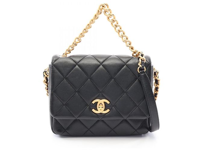 Borsa a mano/Borsa a tracolla Chanel Matelassé 2-Way Nero